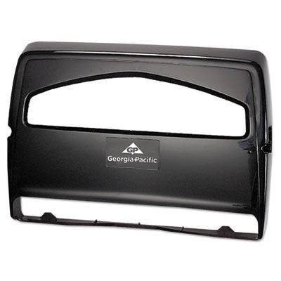 Georgia Pacific® Professional Safe-T-Gard™ Toilet Seat Cover Dispenser, Half-Fold, 16.38 x 2.5 x 11.75, Black Toilet Seat Cover Dispensers - Office Ready