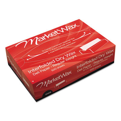 Bagcraft Interfolded Dry Wax Deli Paper, 8 x 10.75, White, 500/Box, 12 Boxes/Carton Food Wrap-Wax Paper - Office Ready