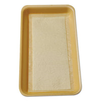 International Tray Pads Meat Tray Pads, 6 x 4.5, White/Yellow, Paper, 1,000/Carton Butcher Food Containers - Office Ready