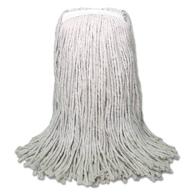 Boardwalk® Banded Cotton Mop Heads, Cotton, Cut-End, White, 16 oz, 12/Carton Mop Heads-Wet - Office Ready