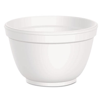 Dart® Foam Container, Squat, 6 oz, White, 50/Pack, 20 Packs/Carton Takeout Food Containers - Office Ready