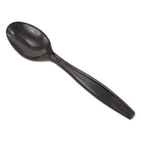 Dixie® Individually Wrapped Heavyweight Utensils, Polypropylene, Black, 1,000/Carton Utensils-Disposable Teaspoon - Office Ready
