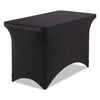 Iceberg iGear™ Fabric Table Cover, Polyester/Spandex, 24" x 48", Black Polyester Tablecloths - Office Ready
