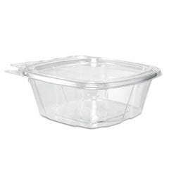 Dart® ClearPac® SafeSeal™ Tamper-Resistant, Tamper-Evident Containers, Tamper-Evident Containers, Flat Lid, 12 oz, 4.9 x 2 x 5.5, Clear, 100/Bag, 2 Bags/Carton