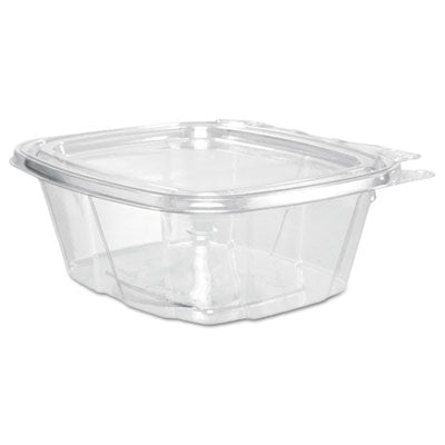 Dart® ClearPac® SafeSeal™ Tamper-Resistant, Tamper-Evident Containers, Tamper-Evident Containers, Flat Lid, 16 oz, 4.9 x 2.5 x 5.5, Clear, 100/Bag, 2 Bags/CT Food Containers-Takeout Clamshell, Plastic - Office Ready