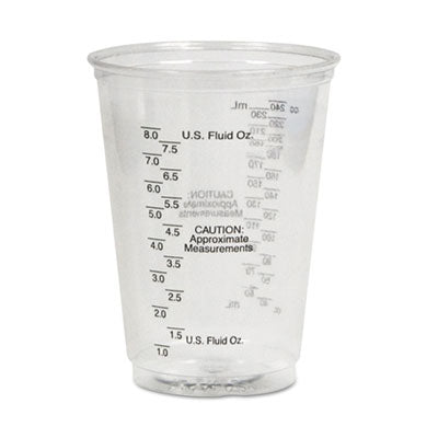Dart® Plastic Medical & Dental Cups, 10 oz, Clear, Graduated, 50/Bag, 20 Bags/Carton Cups-Medicine, Plastic - Office Ready