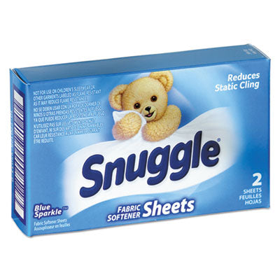 Snuggle® Vending-Design Fabric Softener Sheets, Blue Sparkle, 2 Sheets/Box, 100 Boxes/Carton Fabric Softener/Antistatic Sheets - Office Ready