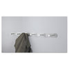 Safco® Nail Head Metal Coat Hooks, Six Hooks, Metal, 36w x 2.75d x 2h, Satin Wall Hook Racks & Rails - Office Ready