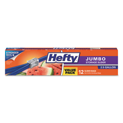 Hefty® Slider Bags, 2.5 gal, 0.9 mil, 14.38
