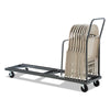 Alera® Chair/Table Cart, Metal, 600 lb Capacity, 20.86" x 50.78" to 72.04" x 43.3", Black Chair/Table Carts - Office Ready