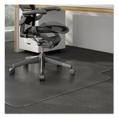 Alera® Studded Chair Mat for Low Pile Carpet, 45 x 53, Wide Lipped, Clear