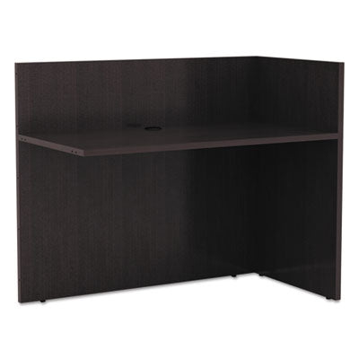 Alera® Valencia™ Series Reversible Reception Return, 44 1/8w x 23 5/8d x 41 1/2h, Espresso Returns-Reversible Return - Office Ready