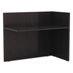 Alera® Valencia™ Series Reversible Reception Return, 44 1/8w x 23 5/8d x 41 1/2h, Espresso