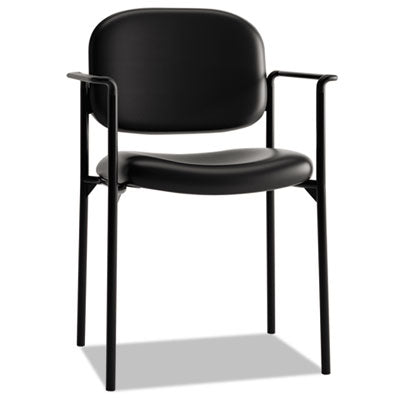 HON® VL616 Stacking Guest Chair with Arms, Supports Up to 250 lb, Black Chairs/Stools-Folding & Nesting Chairs - Office Ready
