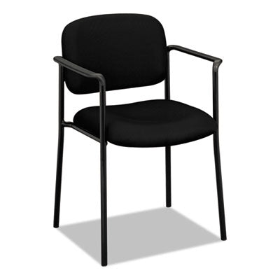 HON® VL616 Stacking Guest Chair with Arms, Supports Up to 250 lb, Black Chairs/Stools-Folding & Nesting Chairs - Office Ready