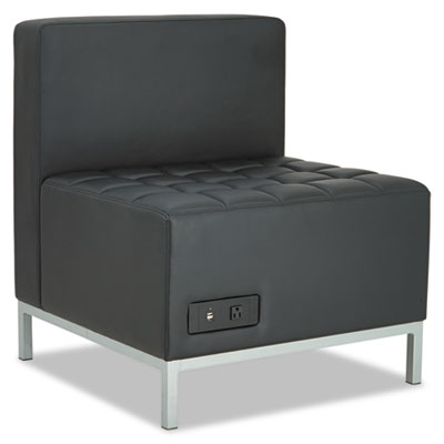 Alera® QUB Series Armless L Sectional, 26.38w x 26.38d x 30.5h, Black Sofas/Loveseats-Sectionals - Office Ready