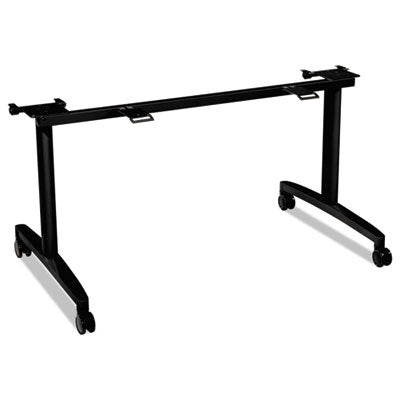 HON® Huddle Series Flip-Top Table Base, 51.63w x 23.5d x 28.38h, Charcoal Communal-Work & Training Table Bases/Legs - Office Ready