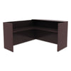 Alera® Valencia™ Series Reversible Reception Return, 44 1/8w x 23 5/8d x 41 1/2h, Espresso Returns-Reversible Return - Office Ready