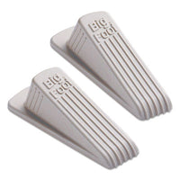 Master Caster® Big Foot® Doorstop, No Slip Rubber Wedge, 2.25w x 4.75d x 1.25h, Beige, 2/Pack Door Hardware-Wedge Doorstop - Office Ready