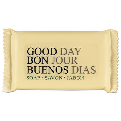 Good Day™ Amenity Bar Soap, Pleasant Scent, # 1 1/2 Individually Wrapped Bar, 500/Carton Bar Soap, Travel/Amenity - Office Ready