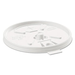 Dart® Lift n' Lock Plastic Hot Cup Lids, With Straw Slot, Fits 12 oz to 24 oz Cups, Translucent, 100/Pack, 10 Packs/Carton