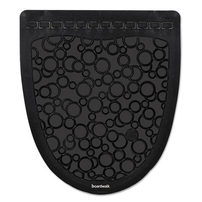Boardwalk® Urinal Mat 2.0, Rubber, 17.5 x 20, Black/Black, 6/Carton Mats-Bath & Restroom Mats - Office Ready