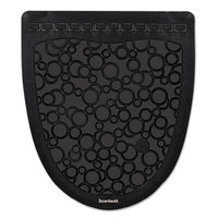Boardwalk® Urinal Mat 2.0, Rubber, 17.5 x 20, Black/Black, 6/Carton Mats-Bath & Restroom Mats - Office Ready