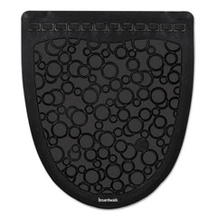 Boardwalk® Urinal Mat 2.0, Rubber, 17.5 x 20, Black/Black, 6/Carton