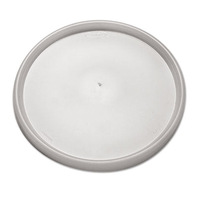 Dart® Plastic Lids for Foam Containers, Flat, Vented, Fits 24-32 oz, Translucent, 500/Carton Food Containers-Takeout Lid, Plastic - Office Ready