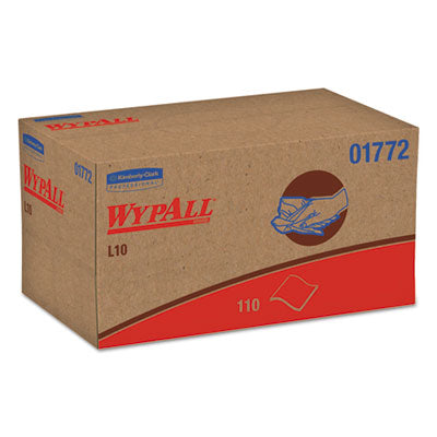 WypAll® L10 Wipers,POP-UP Box, 1Ply, 10 1/2x10 1/4, 110/Pk, 18 Pk/Carton Towels & Wipes-Disposable Dry Wipe - Office Ready