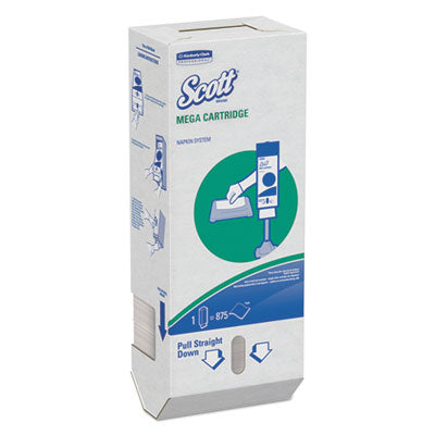 Scott® MegaCartridge Napkins, 1-Ply, 8 2/5 x 6 1/2, White, 875/Pack, 6 Packs/Carton Napkins-Dispenser - Office Ready
