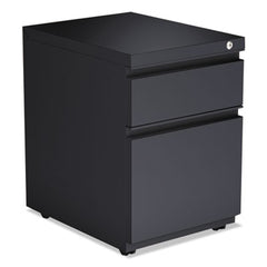 Alera® File Pedestal with Full-Length Pull, Left or Right, 2-Drawers: Box/File, Legal/Letter, Charcoal, 14.96" x 19.29" x 21.65"