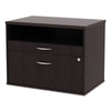 Alera® Open Office Desk Series Low File Cabinet Credenza, 2-Drawer: Pencil/File,Legal/Letter,1 Shelf,Espresso,29.5x19.13x22.88 File Cabinets-Lateral Pedestal - Office Ready