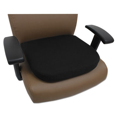 Alera® Cooling Gel Memory Foam Seat Cushion, Non-Slip Undercushion Cover, 16.5 x 15.75 x 2.75, Black Back Supports-Seat Cushions & Backrests - Office Ready