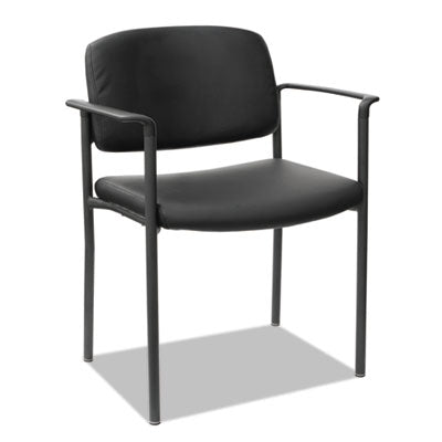 Alera® Sorrento Series Ultra-Cushioned Stacking Guest Chair, Supports Up to 275 lb, Black, 2/Carton Chairs/Stools-Folding & Nesting Chairs - Office Ready