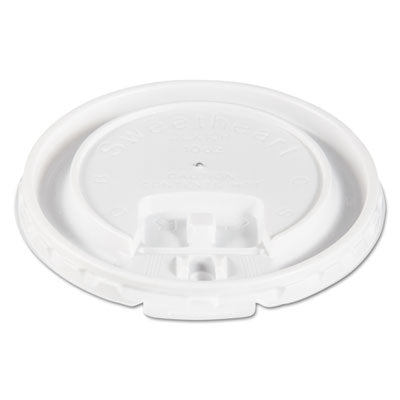 Dart® Lift Back & Lock Tab Cup Lids For Trophy® Insulated Thin-Wall Foam Hot/Cold Cups, Fits 10 oz Trophy Cups, White, 2,000/Carton Cup Lids-Hot Cup - Office Ready
