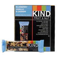 KIND Fruit and Nut Bars, Blueberry Vanilla and Cashew, 1.4 oz Bar, 12/Box Food-Nutrition Bar - Office Ready