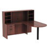 Alera® Valencia™ Series D-Top Desk, 71" x 35.5" x 29.63", Medium Cherry Desks-Desk Shells - Office Ready