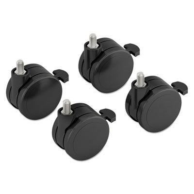 HON® Height-Adjustable Base Caster Add-On Kit, Grip Ring Stem, 2