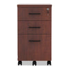 Alera® Valencia™ Series Mobile Box/Box/File Pedestal File, Left/Right, 3-Drawer: Box/Box/File, Legal/Letter, Cherry, 15.88" x 20.5" x 28.38" File Cabinets-Vertical Pedestal - Office Ready