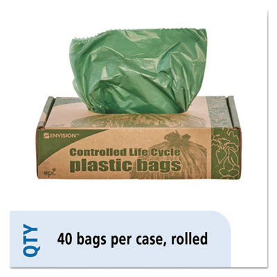 Stout® by Envision™ Controlled Life-Cycle Plastic Trash Bags, 33 gal, 1.1 mil, 33