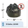 Stout® by Envision™ Insect-Repellent Trash Bags, 55 gal, 2 mil, 37" x 52", Black, 65/Box Bags-Low-Density Waste Can Liners - Office Ready