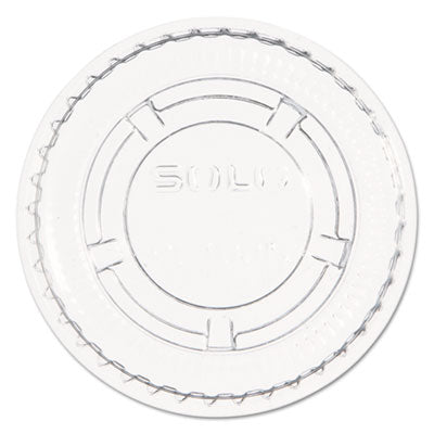 Dart® Portion/Soufflé Cup Lids, Fits 0.5 oz to 1 oz Cups, PET, Clear, 125 Pack, 20 Packs/Carton Portion Cup Lids - Office Ready