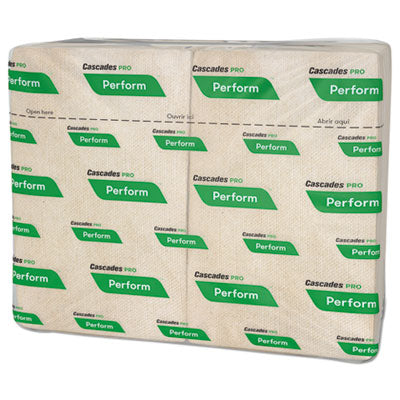 Cascades PRO Perform® Interfold Napkins, 1-Ply, 6.5 x 4.25, Natural, 376/Pack, 16 Packs/Carton Napkins-Dispenser - Office Ready