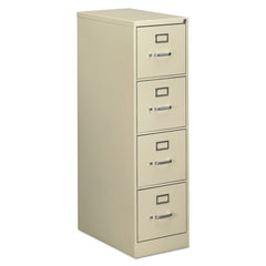 Alera® Four-Drawer Economy Vertical File, 4 Letter-Size File Drawers, Putty, 15" x 25" x 52"