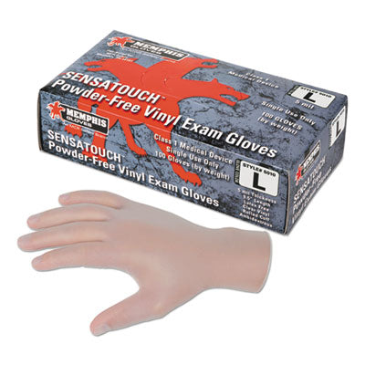 MCR™ Safety Sensatouch Clear Vinyl Disposable Medical Grade Gloves, Medium, 100/BX, 10 BX/CT Gloves-Exam, Vinyl - Office Ready