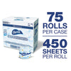 Charmin® Commercial Bathroom Tissue, Septic Safe, Individually Wrapped, 2-Ply, White, 450 Sheets/Roll, 75 Rolls/Carton Tissues-Bath Regular Roll - Office Ready