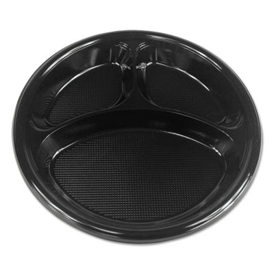 Boardwalk® Hi-Impact Plastic Dinnerware, Plate, 3-Compartment, 10