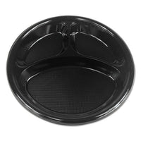 Boardwalk® Hi-Impact Plastic Dinnerware, Plate, 3-Compartment, 10