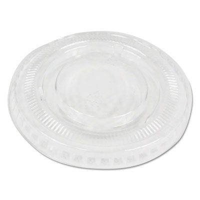 Boardwalk® Soufflé/Portion Cup Lids, Fits 1 oz Portion Cups, Clear, 2,500/Carton Cup Lids-Portion Cup - Office Ready